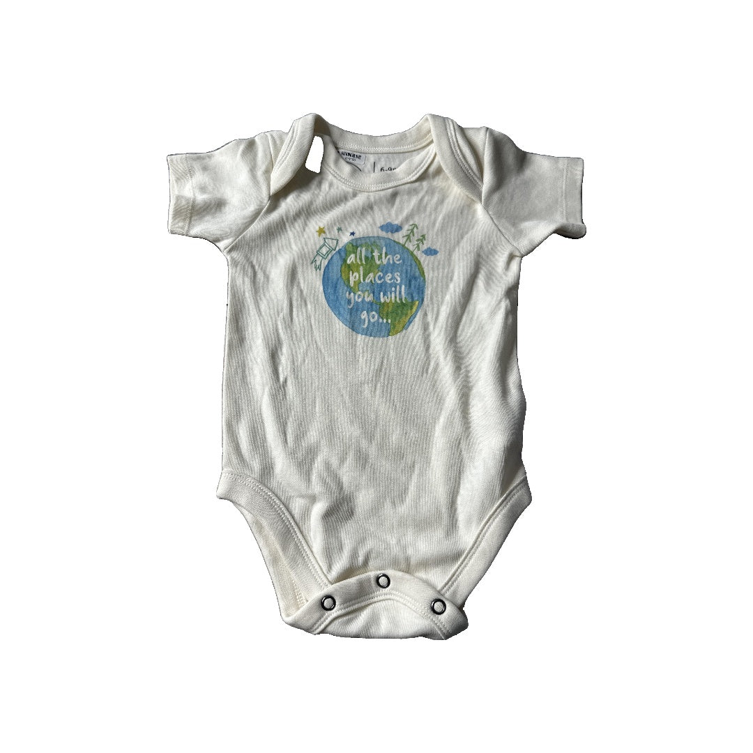 Finn + Emma Unisex cream Onesie Size: 6-9 months cream
