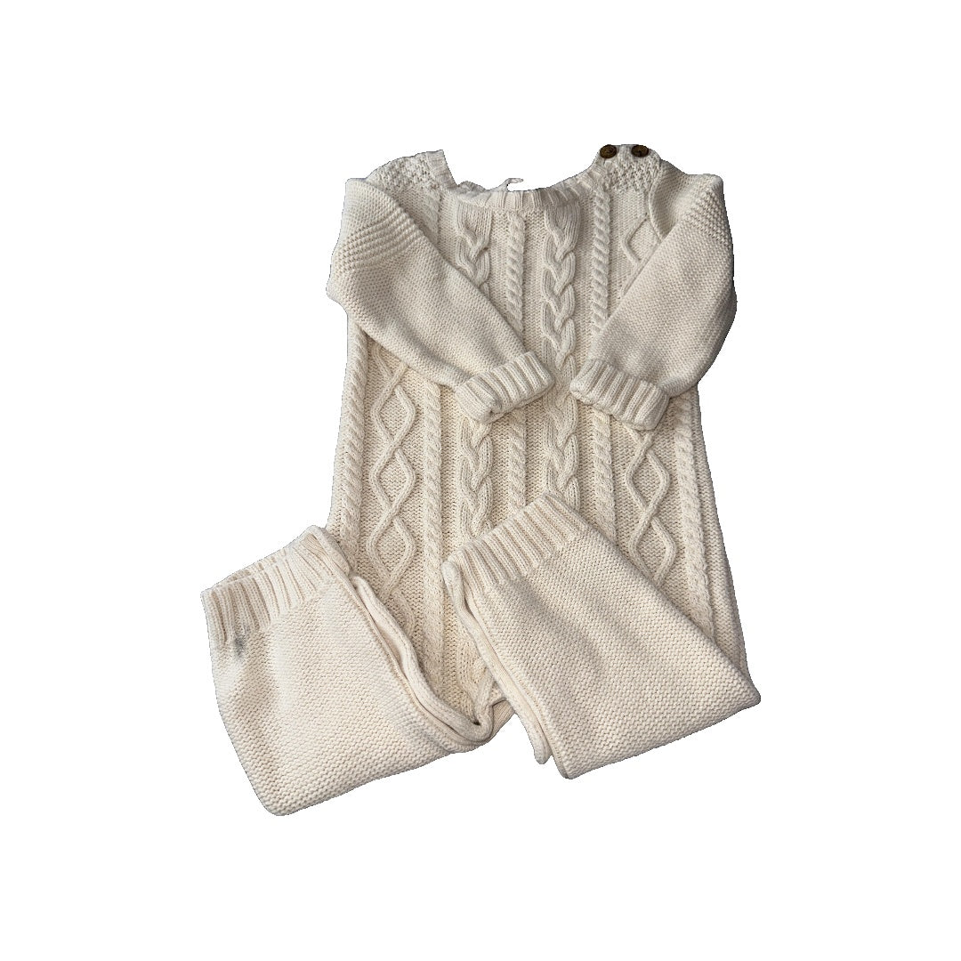 Gap Unisex cream Long Sleeve Outfit Size: 12-18 months cream