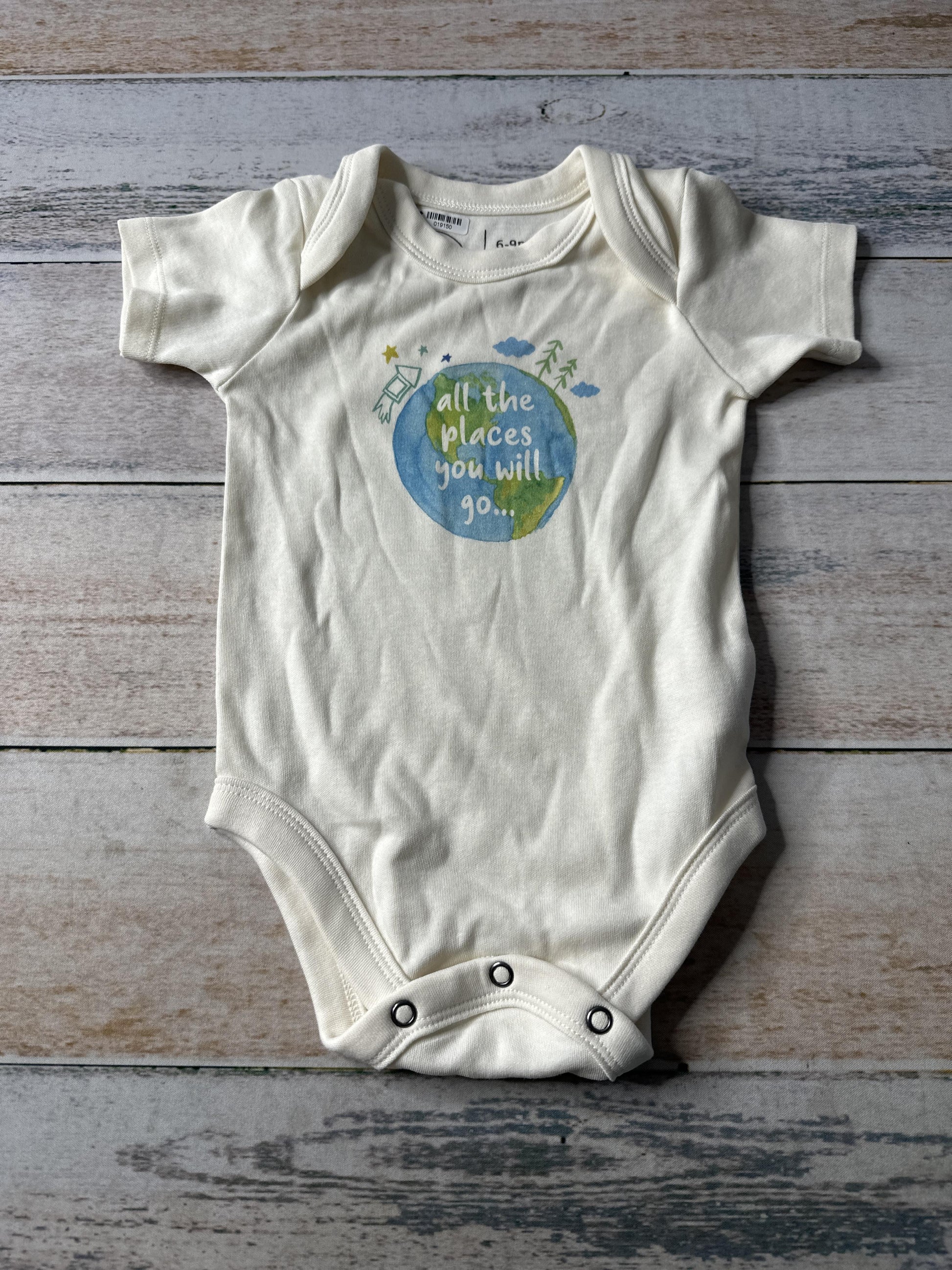 Finn + Emma Unisex cream Onesie Size: 6-9 months cream