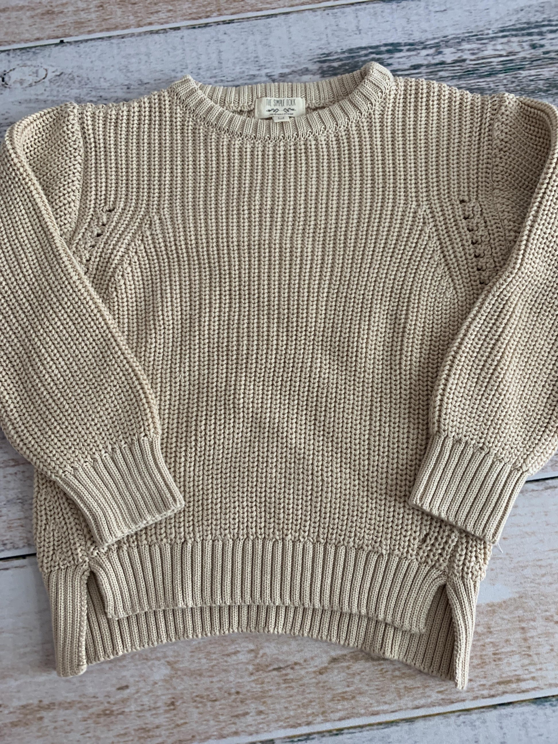 The Simple Folk Boys cream Sweater Size: 3T cream