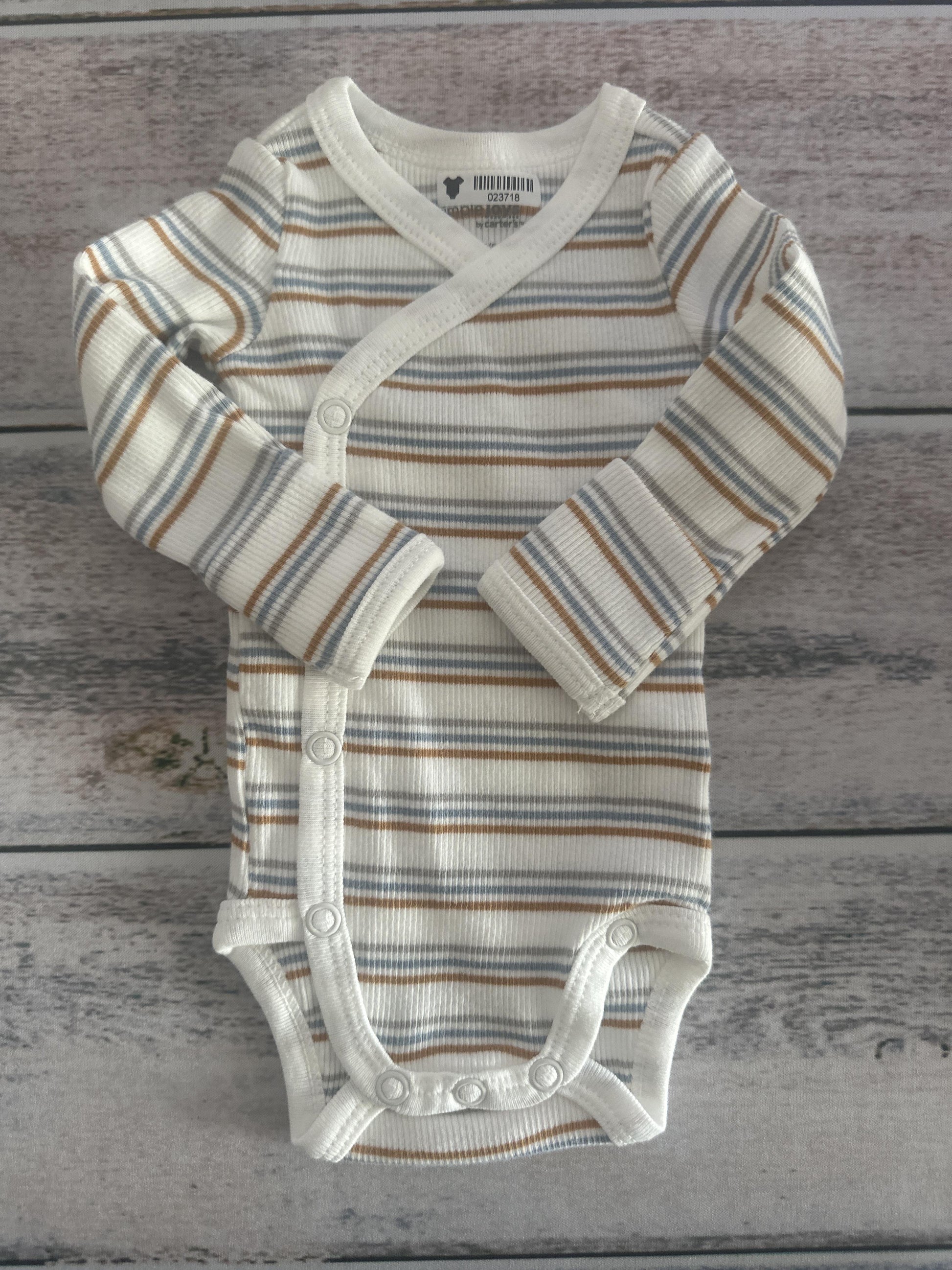 Carters Unisex cream Onesie Size: Preemie cream