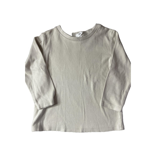 Colored Organics Girls cream Long Sleeve T-Shirt Size: 2T cream
