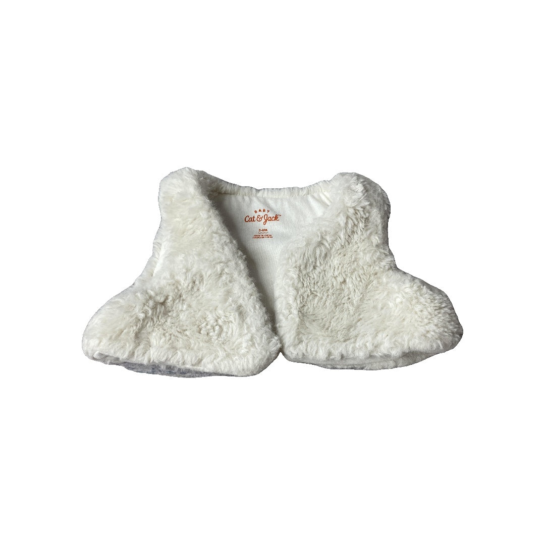 Cat & Jack Girls cream Vest Size: 3-6 months cream