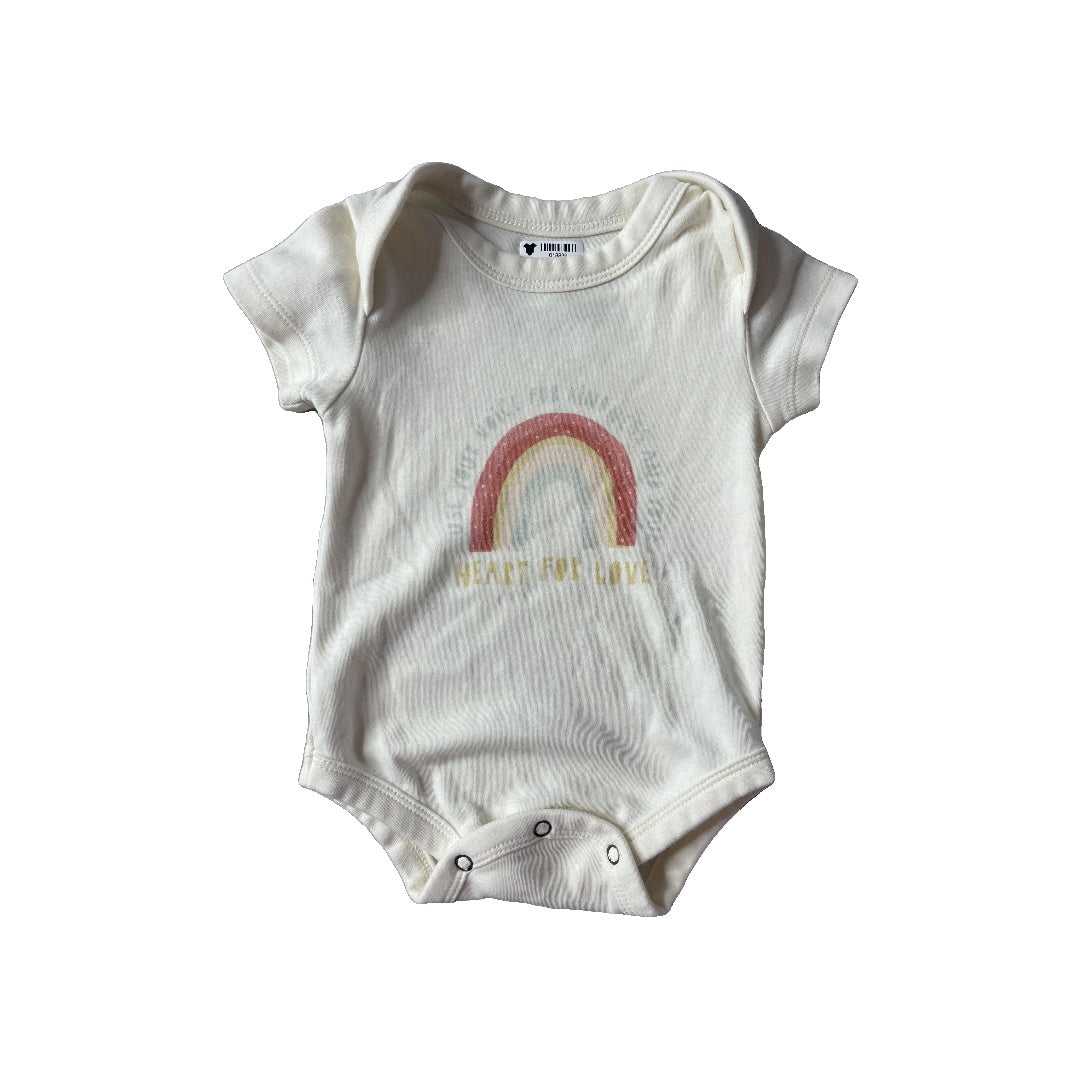 Finn + Emma Unisex cream Onesie Size: 3-6 months cream