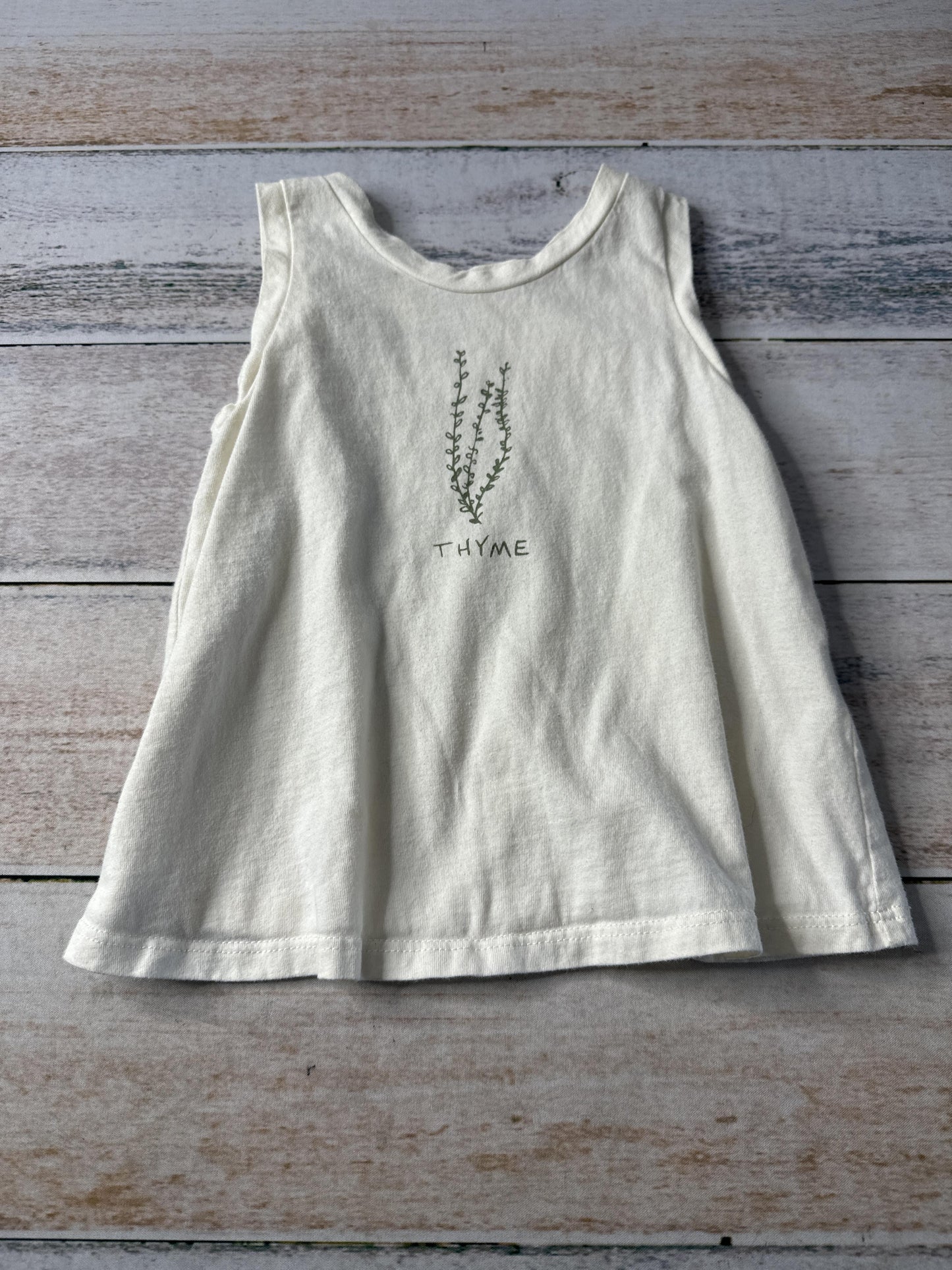 Go Gently Unisex cream Tank Top Size: 2T cream