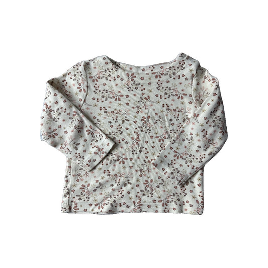 Colored Organics Girls cream Long Sleeve T-Shirt Size: 18-24 months cream