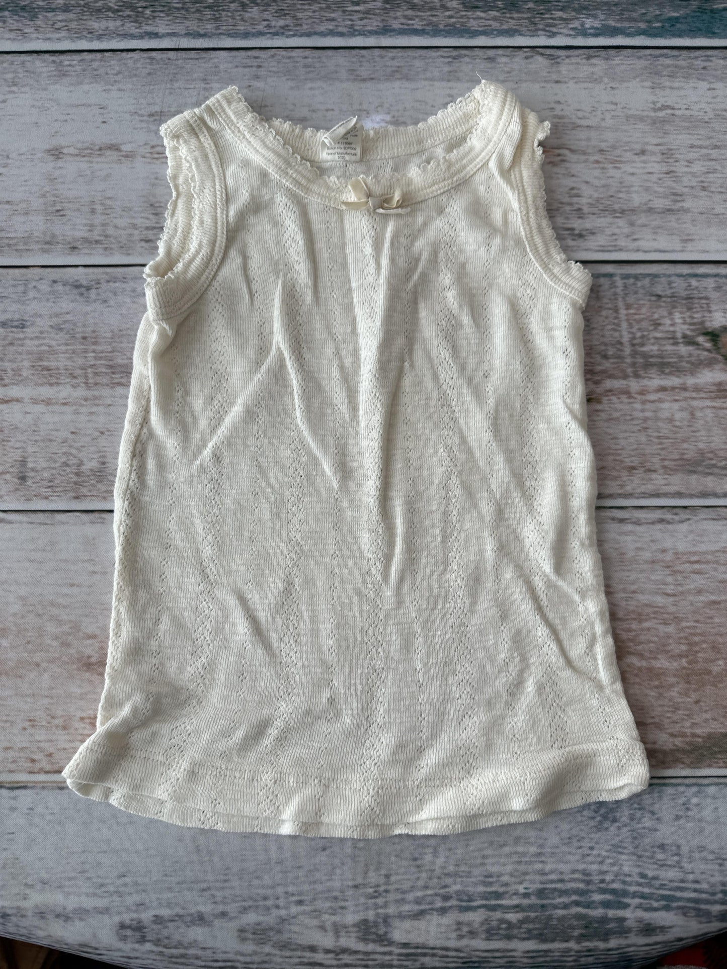 Kate Quinn Girls cream Tank Top Size: 2-3 Years cream