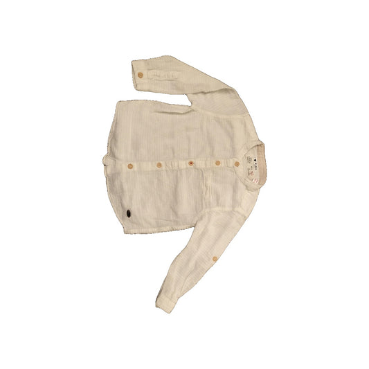 Zara Boys cream Button Down Short Sleeve Size: 18-24 months cream