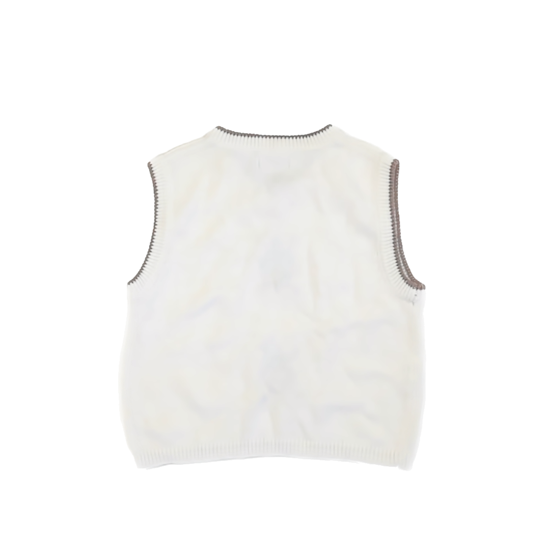 Arrow Boys Cream Sweater Vest Size: 7 Cream