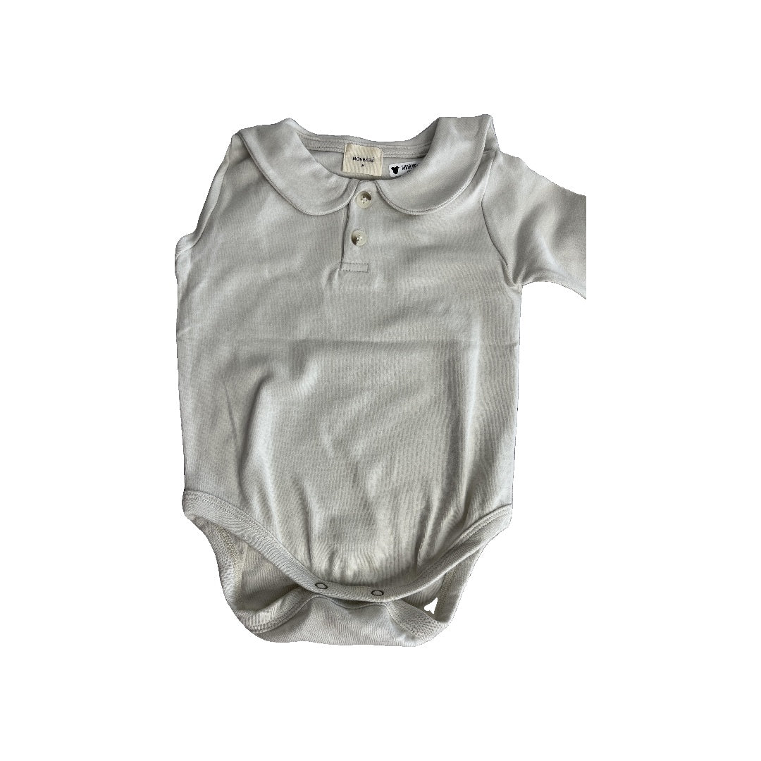 Monbebe Boys cream Onesie Size: 6-12 months cream