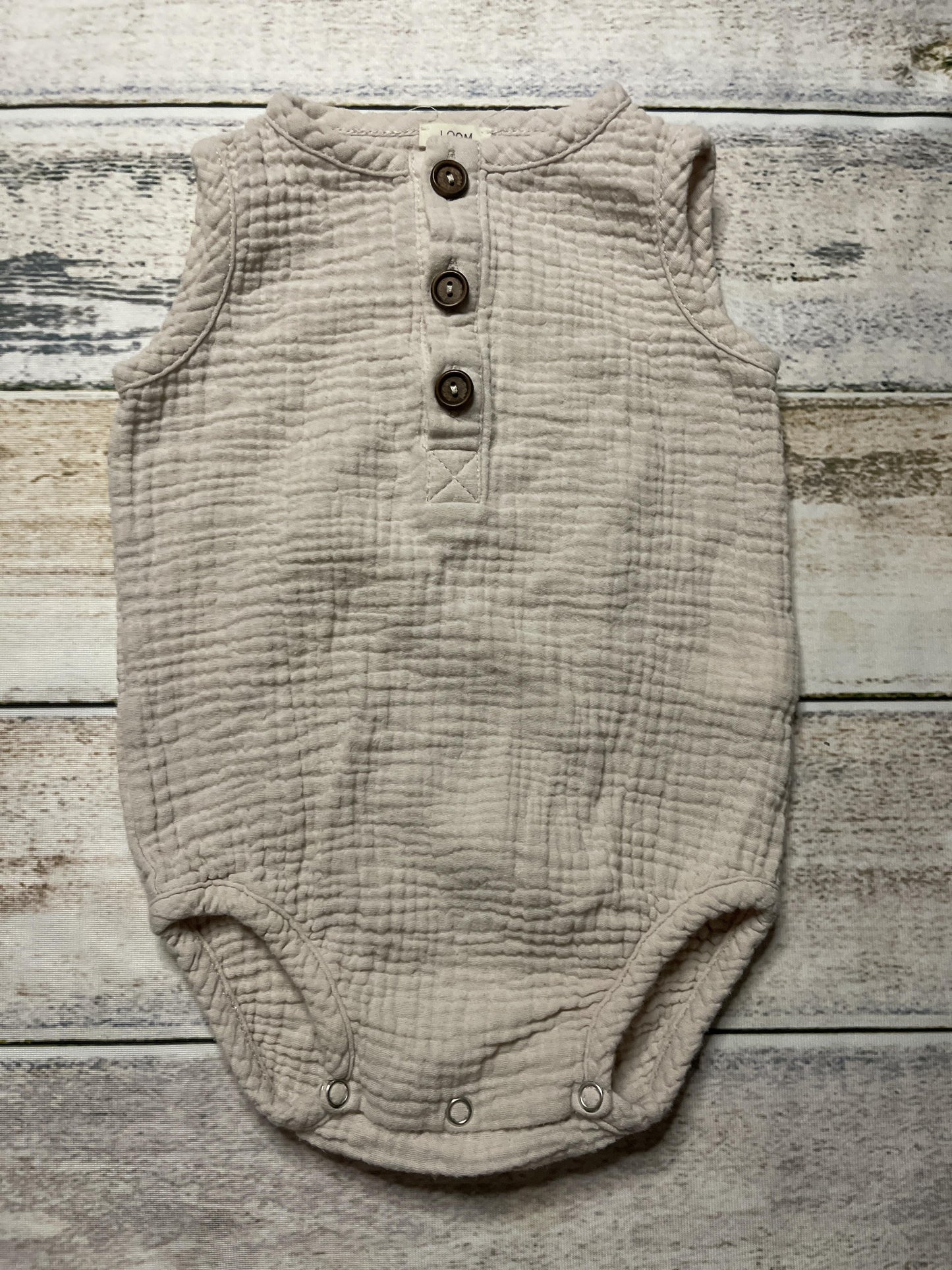 Loom Unisex cream Tank Top Size: 9-12 Months cream