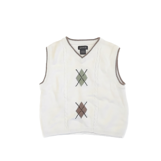 Arrow Boys Cream Sweater Vest Size: 7 Cream