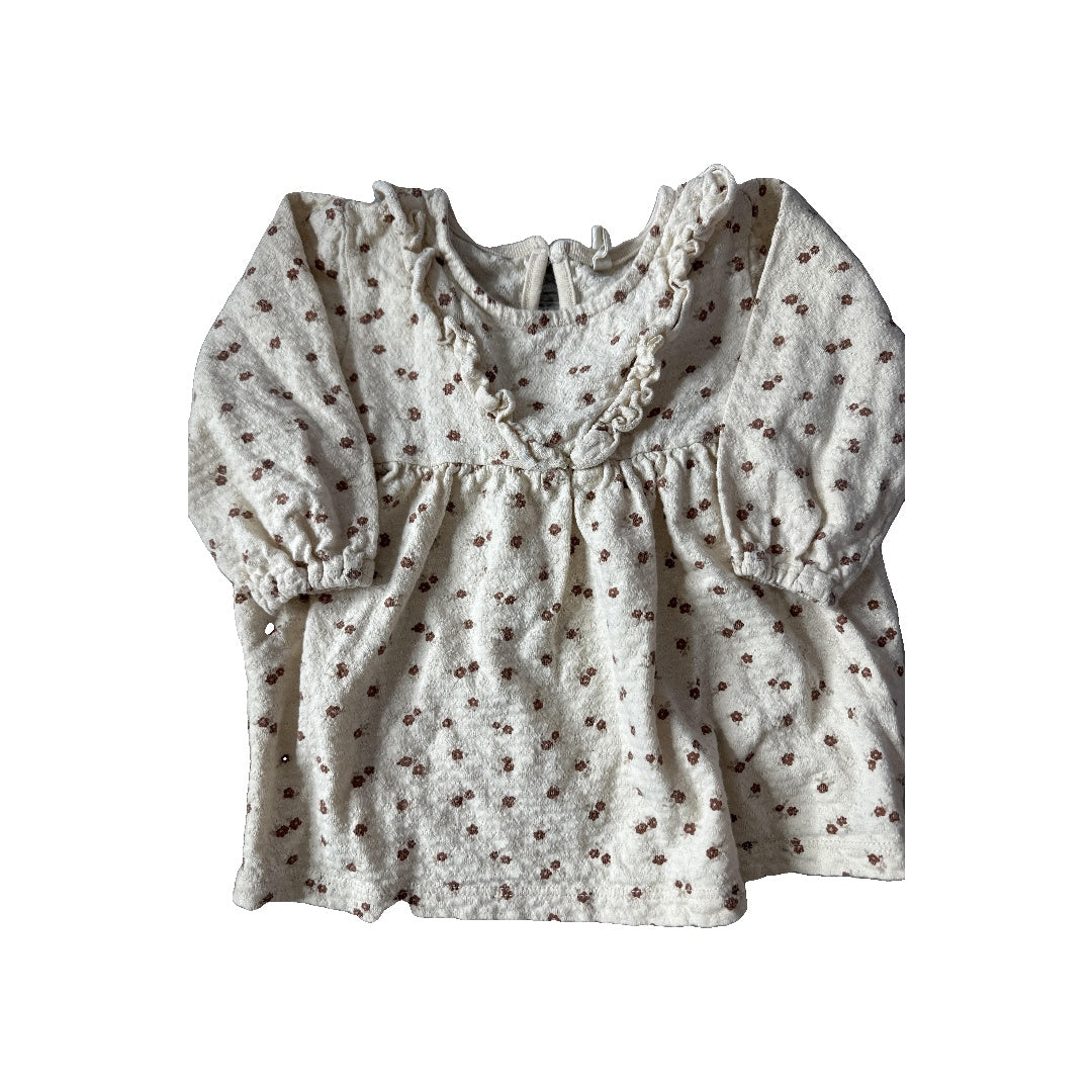 Quincy Mae Unisex cream Long Sleeve T-Shirt Size: 12-18 months cream