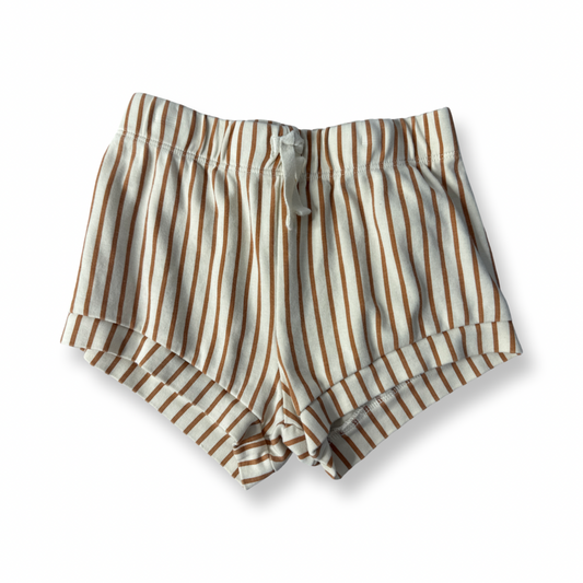 Colored Organics Girls Cream Shorts Size: Striped Shorts Cream