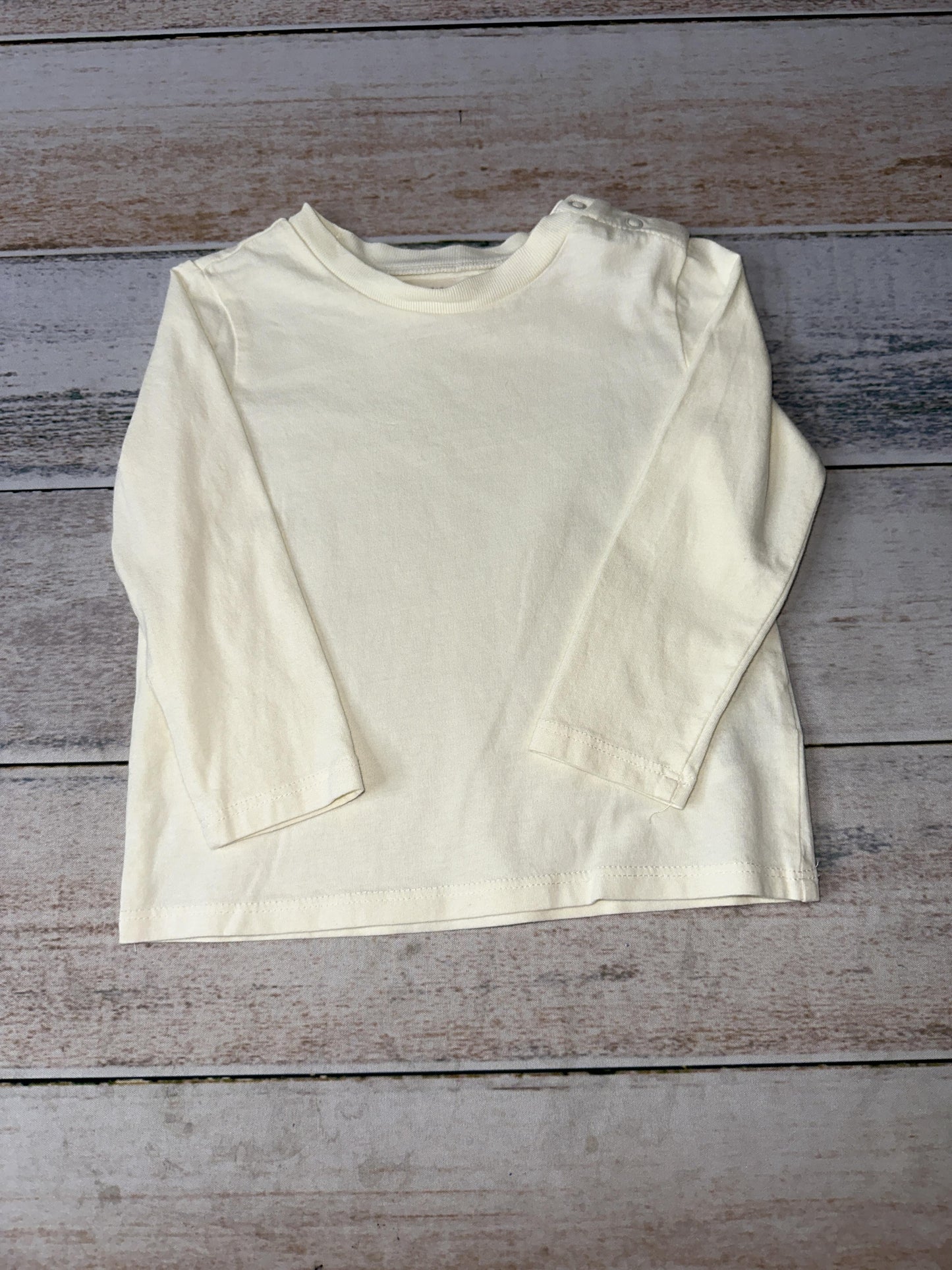 Curious Unisex cream Long Sleeve Shirt Size: 18 months cream