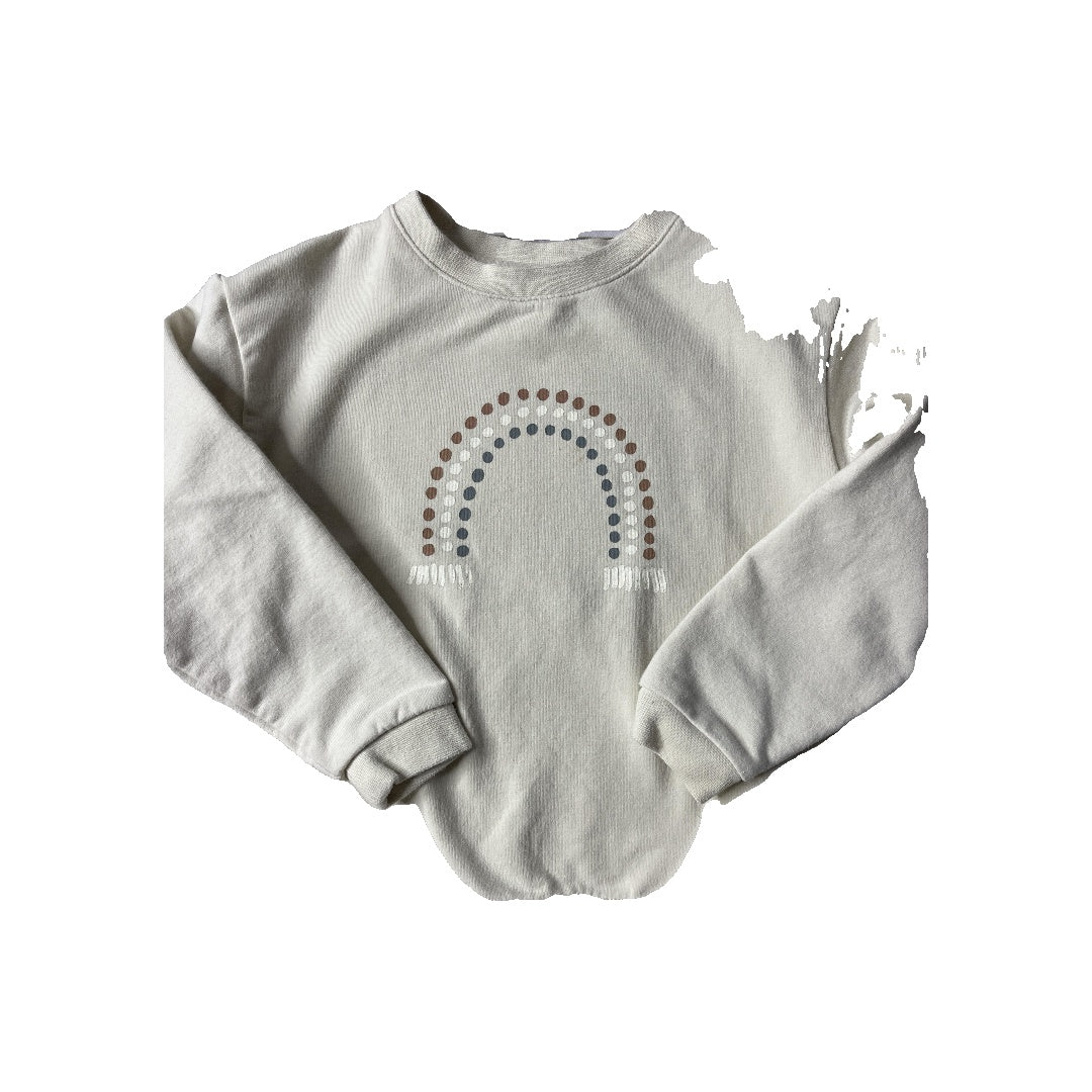 Quincy Mae Unisex cream Sweatshirt Size: 2-3 Years cream