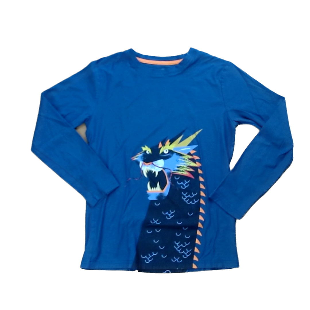 Tea Collection Boys Dark Blue | Cat Dragon Long Sleeve Shirt Size: 14 Years Dark Blue | Cat Dragon