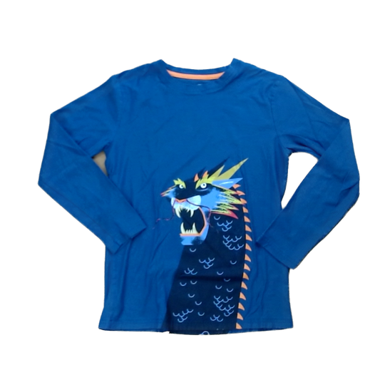 Tea Collection Boys Dark Blue | Cat Dragon Long Sleeve Shirt Size: 14 Years Dark Blue | Cat Dragon