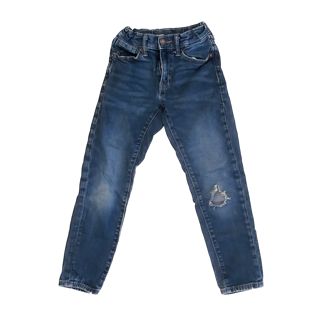 Old Navy Girls Dark Blue Denim Jeans Size: 7 Years Dark Blue Denim