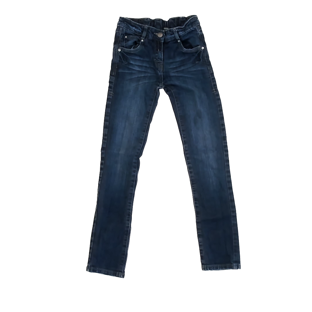 Okaidi Girls Dark Blue Denim Jeans Size: 9 Years Dark Blue Denim
