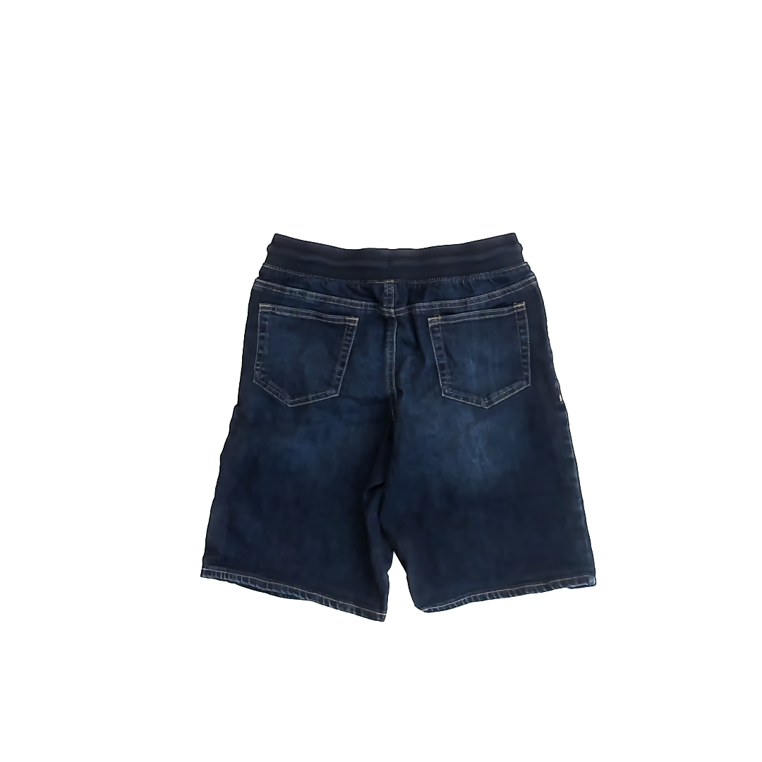Urban Pipeline Boys Dark Blue Denim Jean Shorts Size: L (14-16) Dark Blue Denim