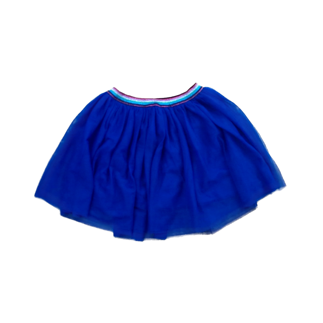 Rockets Of Awesome Girls Dark Blue | Rainbow Sparkly Waistband Skirt Size: 8 Years Dark Blue | Rainbow Sparkly Waistband