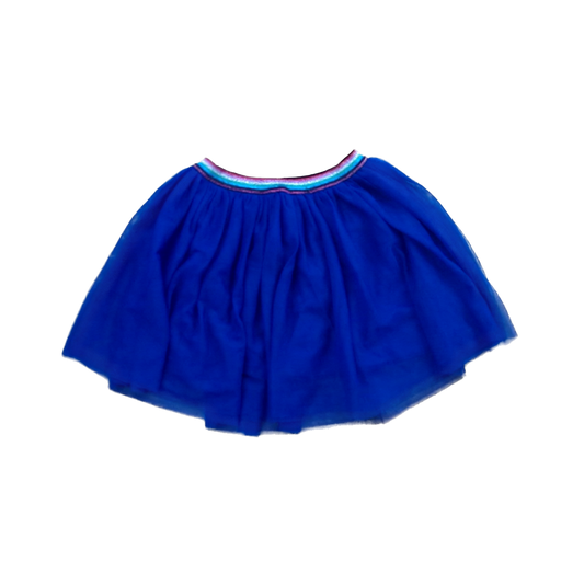 Rockets Of Awesome Girls Dark Blue | Rainbow Sparkly Waistband Skirt Size: 8 Years Dark Blue | Rainbow Sparkly Waistband