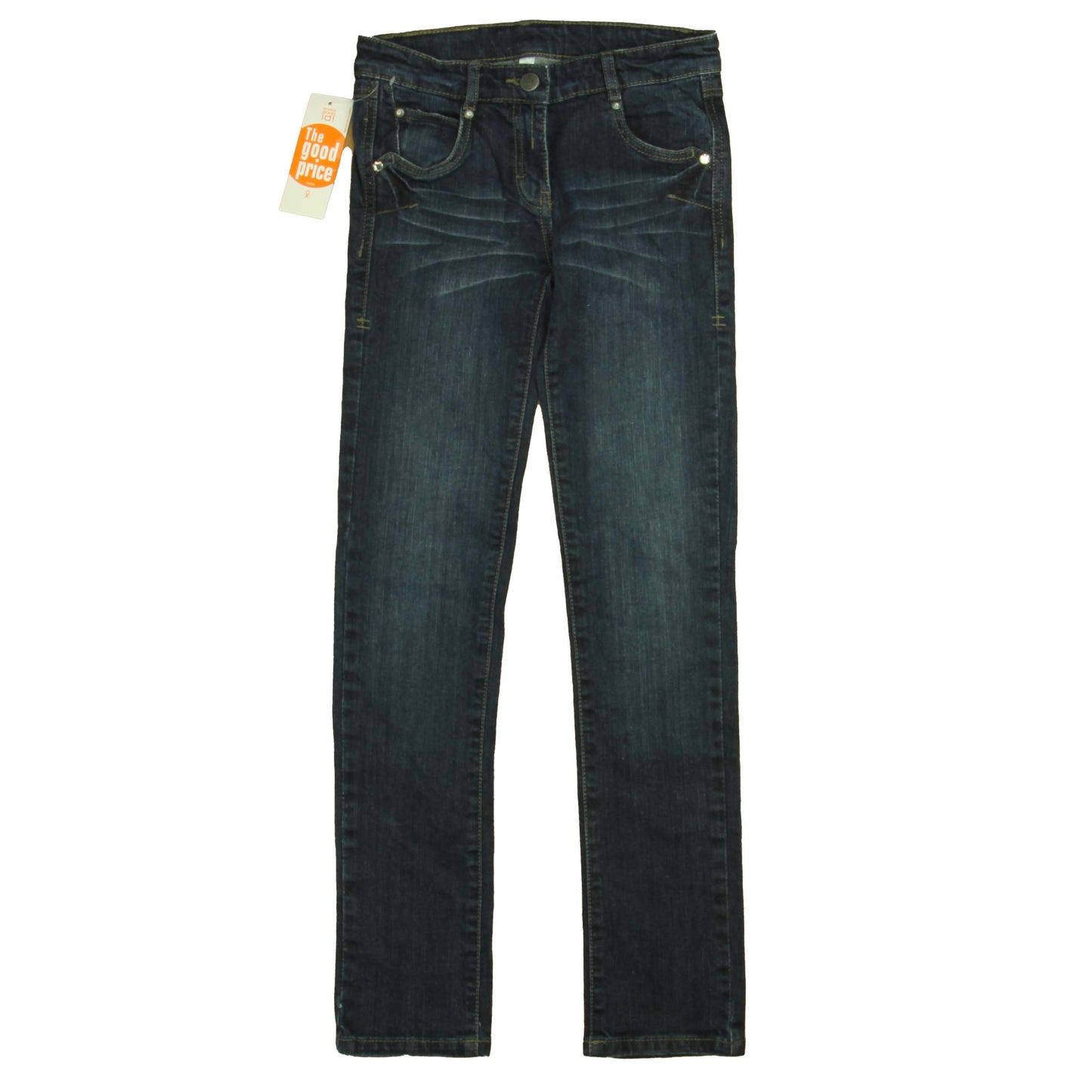 Okaidi Girls Dark Blue | Rhinestone Jeans Size: 9 Years