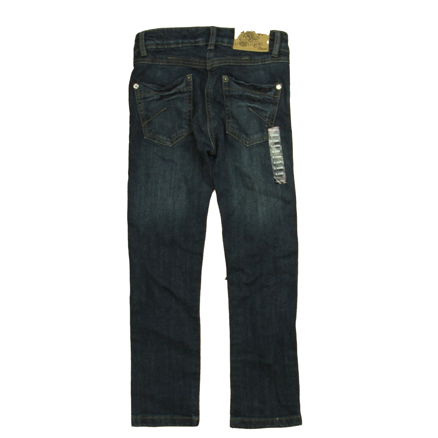 Okaidi Girls Dark Blue | Rhinestone Jeans Size: 10 Years