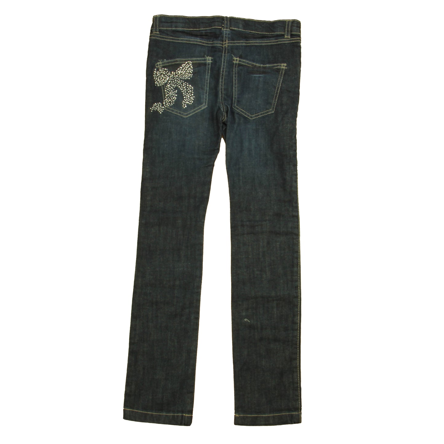 Okaidi Girls Dark Blue | Rhinestone Jeans Size: 9 Years