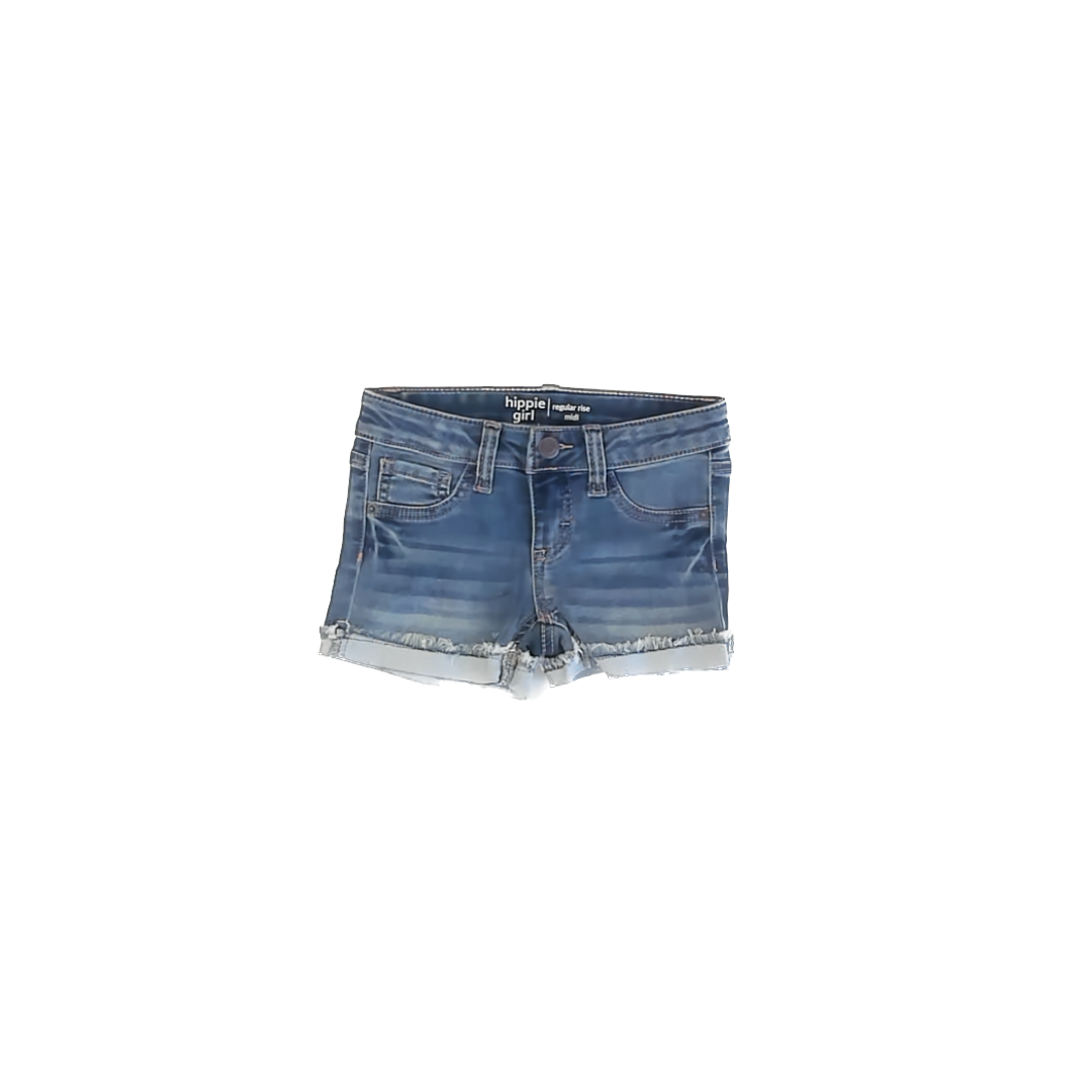 Hippie Girl Girls Dark Blue Jean Shorts Size: 4T Dark Blue