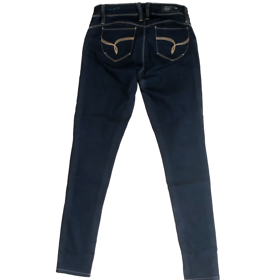 YMI Girls Dark Blue Jeans Size: Junior 5 Dark Blue