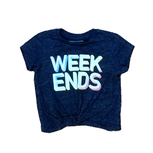 Rockets Of Awesome Girls Dark Gray | Week Ends Short Sleeve Shirt Size: 4T - 6 Years Dark Gray | Week Ends
