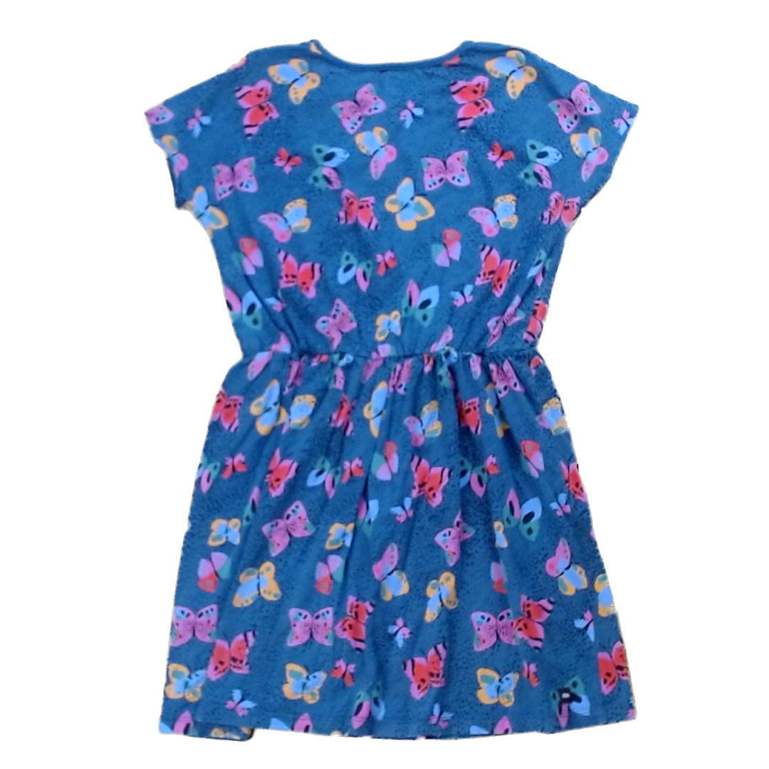 Tea Collection Girls Dark Gray with Butterflies Dress Size: 12T Dark Gray with Butterflies