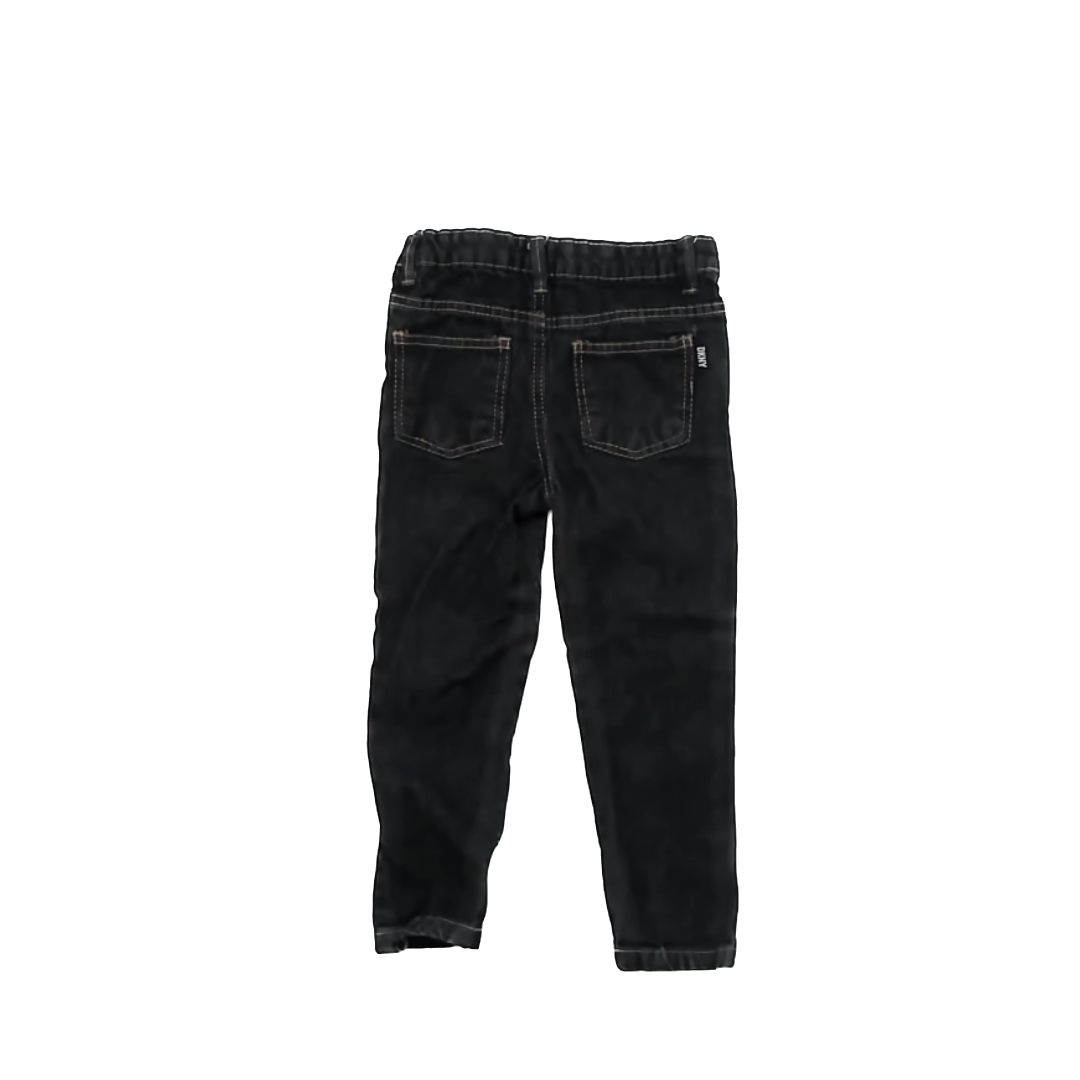DKNY Girls Dark Grey Denim Jeans Size: 3T Dark Grey Denim
