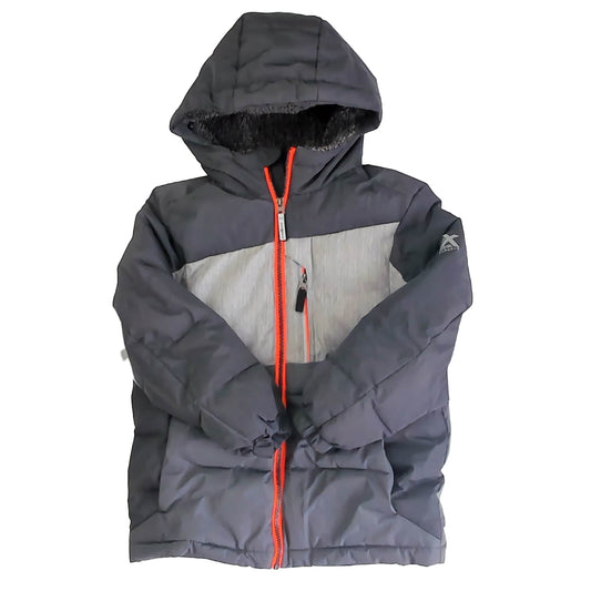 ZeroXposure Boys Dark Grey | Light Grey Snow & Ski Coat Size: 7 - 8 Years Dark Grey | Light Grey
