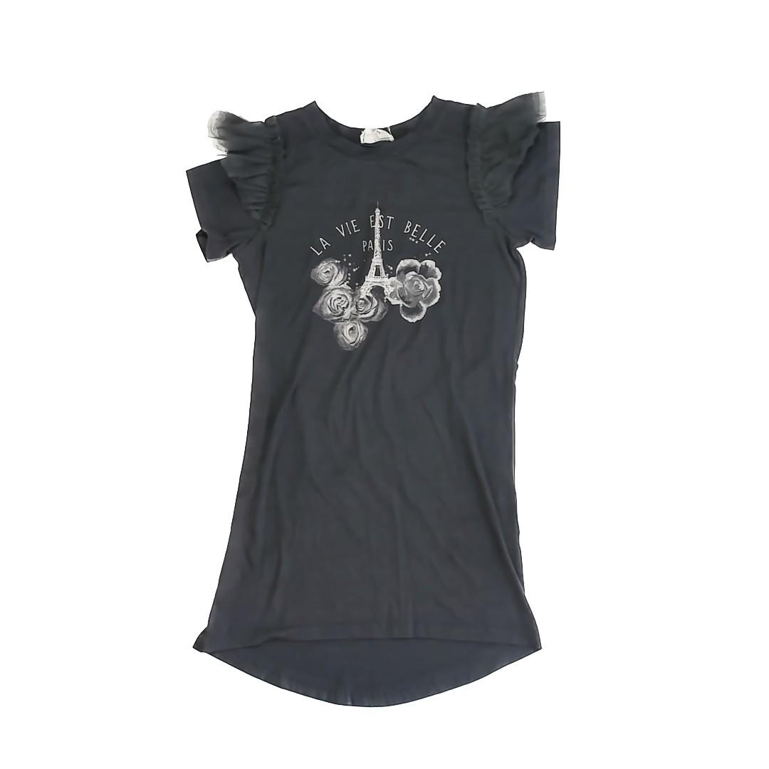 Joyfolie Girls Dark Grey | Paris Dress Size: 8 Dark Grey | Paris