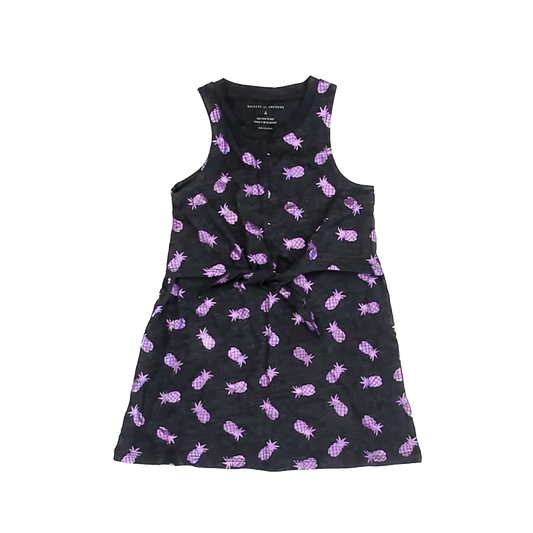Rockets Of Awesome Girls Dark Grey | Purple Dress Size: 4T Dark Grey | Purple