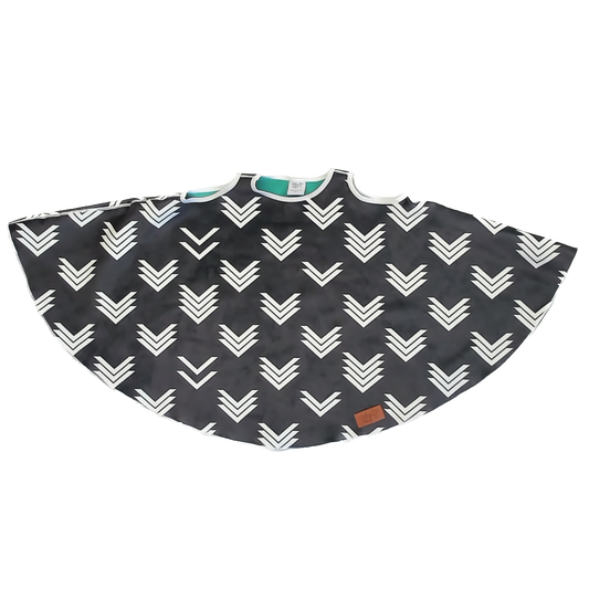 Chilly Child Unisex Dark Grey | White Pattern Poncho Size: M/L Dark Grey | White Pattern