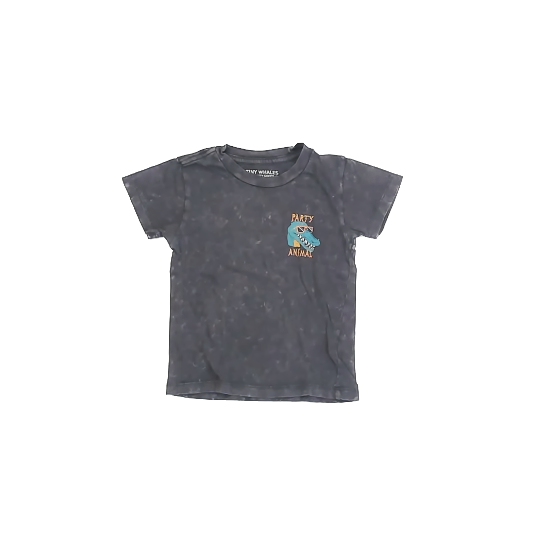 Tiny Whales Boys Dark Grey T-Shirt Size: 2T Dark Grey