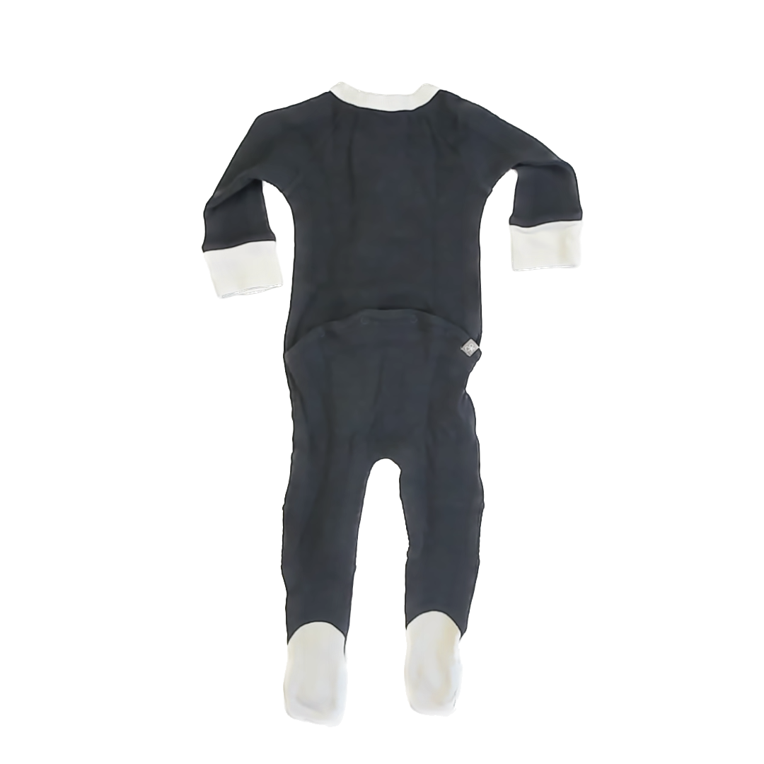 Goumi Boys Dark Grey 1-piece footed Pajamas Size: 12-18 Month Dark Grey