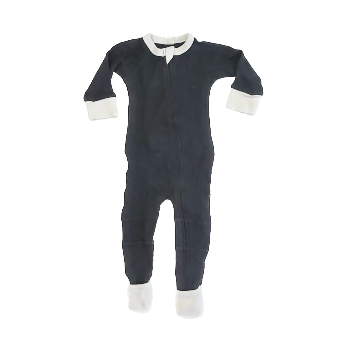 Goumi Boys Dark Grey 1-piece footed Pajamas Size: 12-18 Month Dark Grey