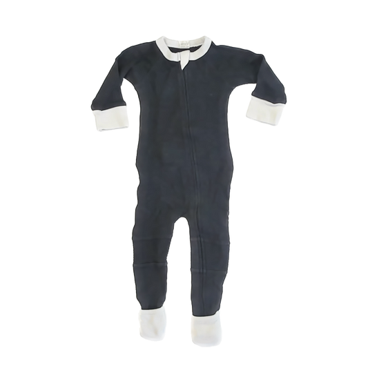 Goumi Boys Dark Grey 1-piece footed Pajamas Size: 12-18 Month Dark Grey