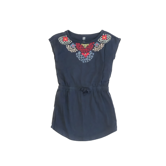 Tea Collection Girls Dark Grey Dress Size: 4T Dark Grey