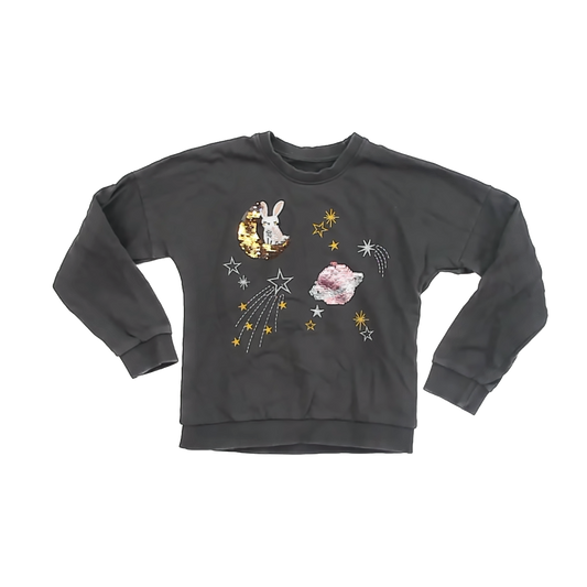 Unknown Girls Dark Grey Sweatshirt Size: 7 Years Dark Grey