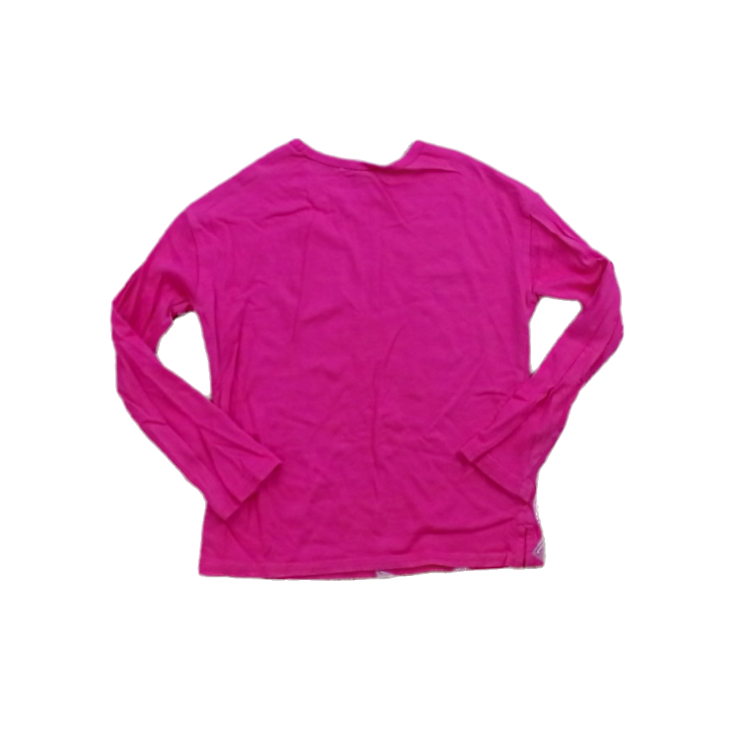 Rockets Of Awesome Girls Dark Pink | Silver ROA Long Sleeve T-Shirt Size: 5T Dark Pink | Silver ROA