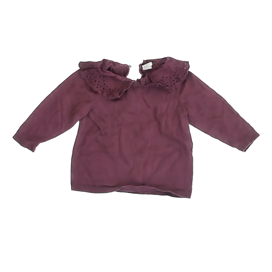 H&M Girls Dark Purple Sweater Size: 9 Months Dark Purple