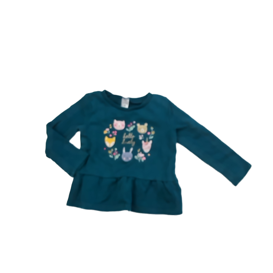 Carter's Girls Dark Teal Sweatshirt Size: 4T Dark Teal