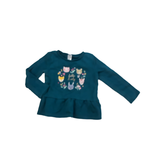 Carter's Girls Dark Teal Sweatshirt Size: 4T Dark Teal