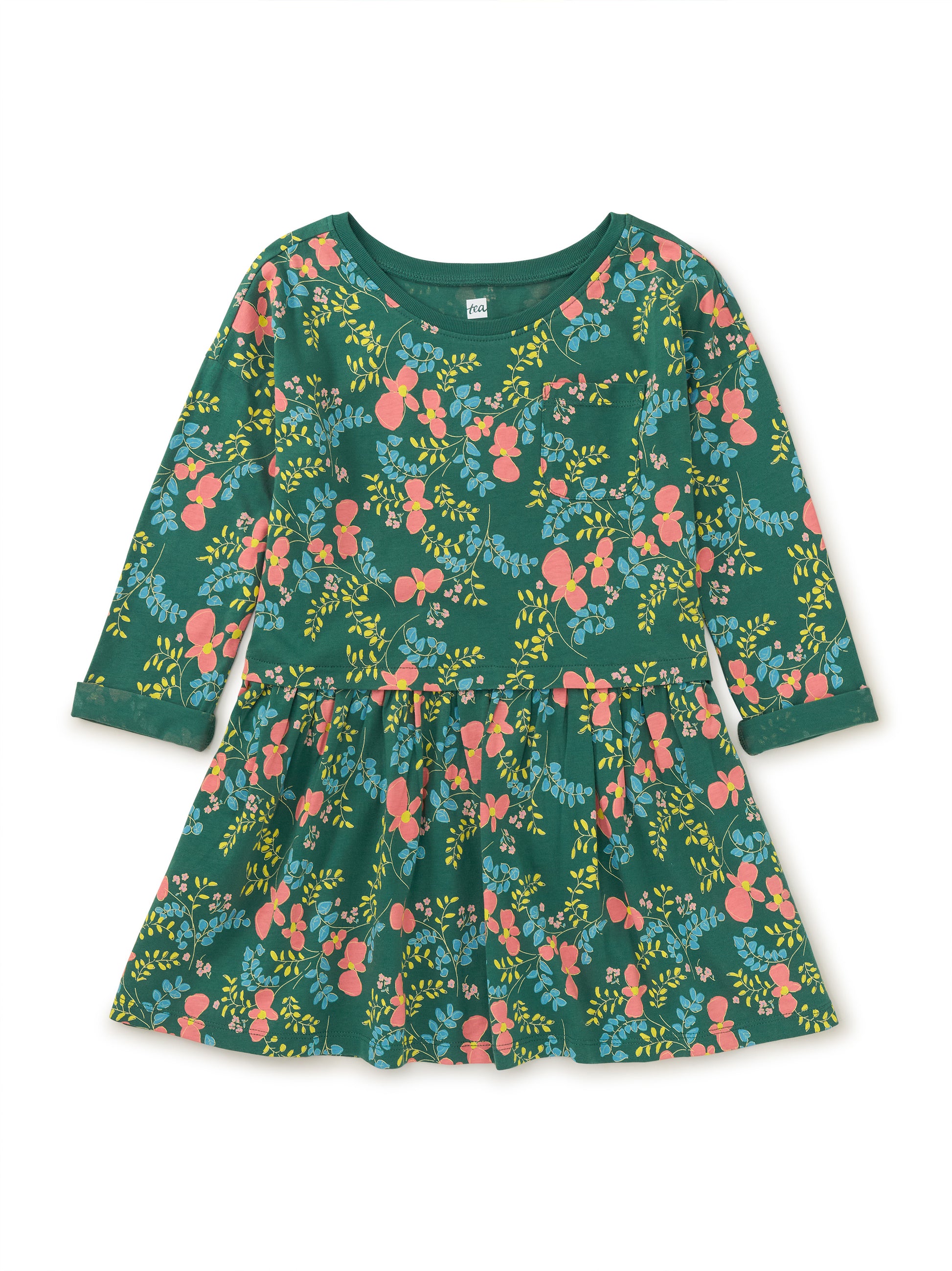 Tea Collection Girls Date Palm Floral Dress Size: 4T Date Palm Floral
